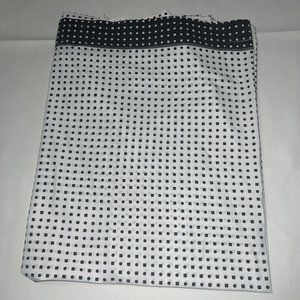Vintage White Black Geometric Bed Sheet Fabric Crafts Sewing Projects A